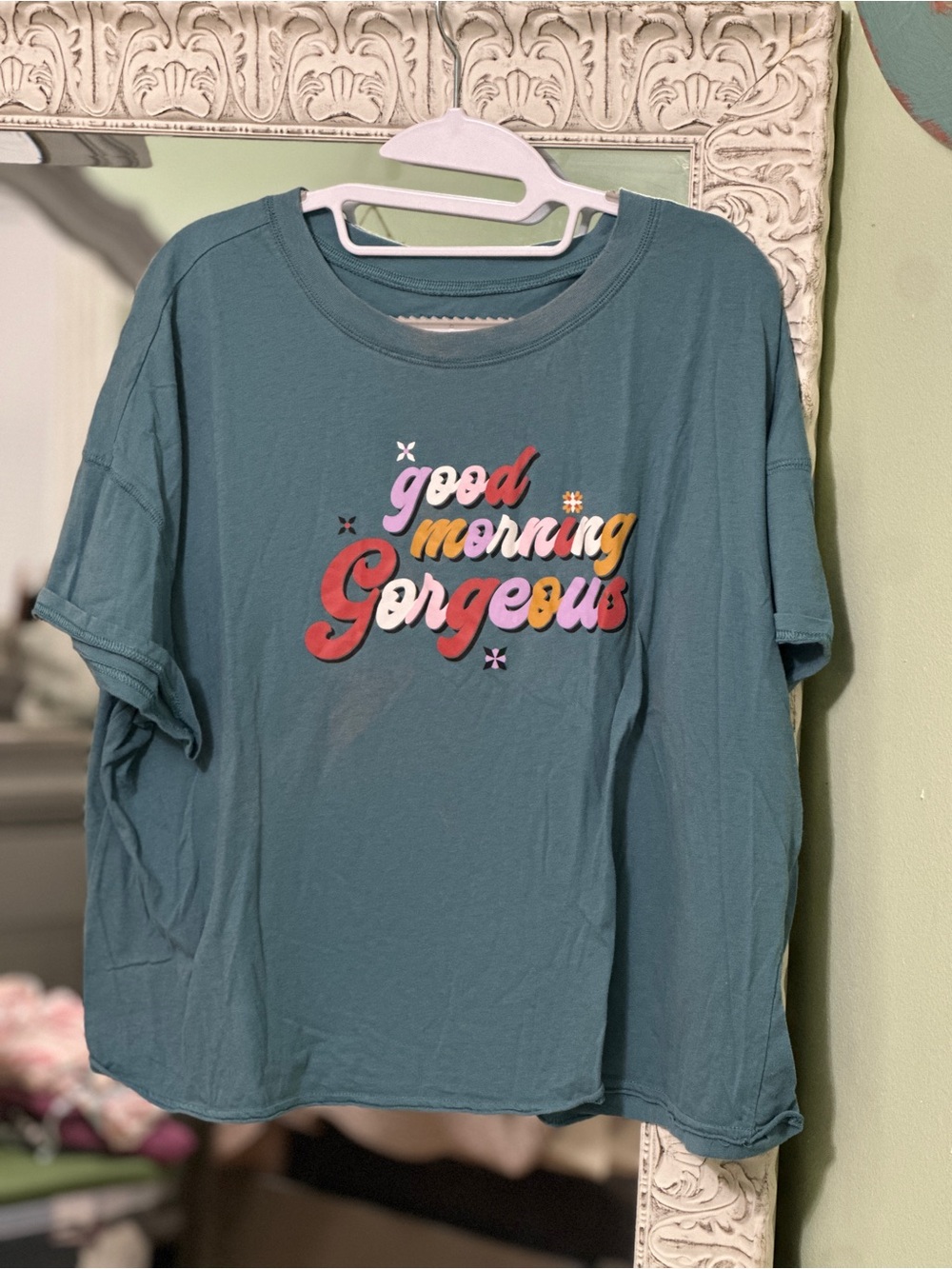 Good Morning Gorgeous Graphic Tee — Teal